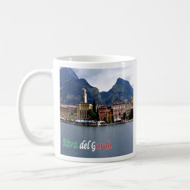 Caneca De Café TAA025 RIVA DEL GARDA, panorama, (Esquerda)