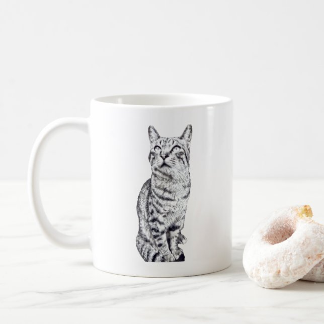Caneca De Café tabby cat (Com Donut)