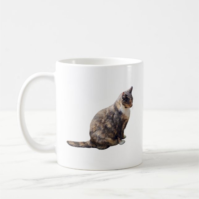 Caneca De Café Tabby Cat em tons de marrom (Esquerda)