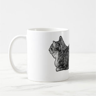 Caneca De Café Tabby com patas presas