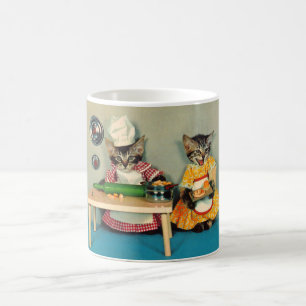Caneca De Café tabby kitten chef e tabby kitten Assistant