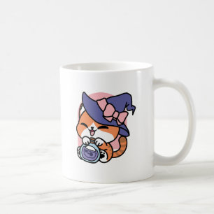 Caneca De Café Tabby Witch Brew – Design de Gato Fofo de Hallowee