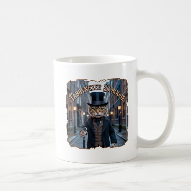 Caneca De Café Tabbynezer Scrooge Fotográfico – Tabby Scrooge (Direita)