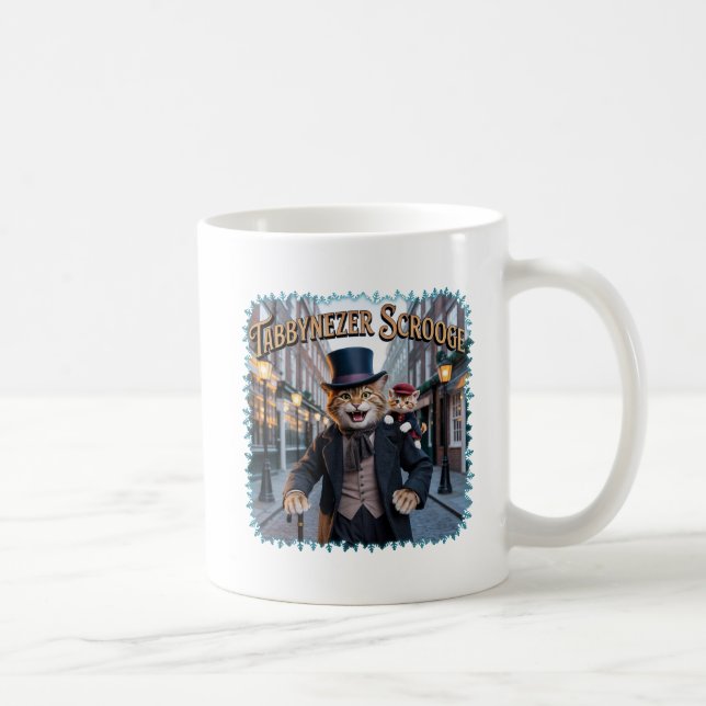 Caneca De Café Tabbynezer Scrooge Illustration – Tabby Scrooge (Direita)