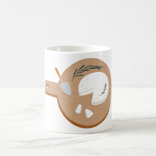 Caneca De Café Tábua de Queijos com Faca de Brie e Ervas