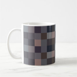 Caneca De Café Tabuleiro de Xadrez Cinza