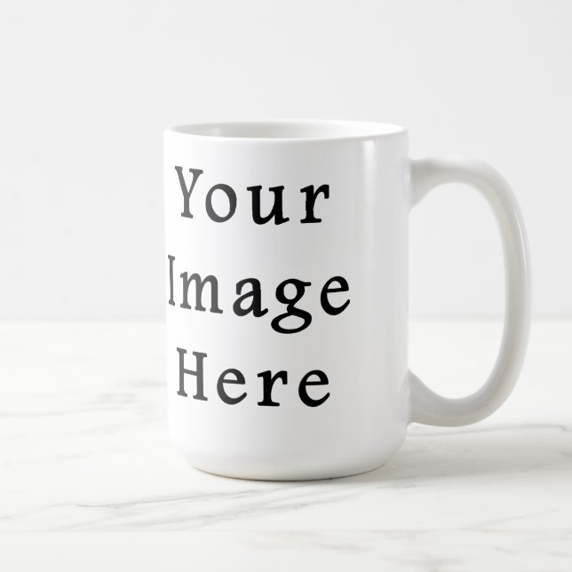 Caneca De Café Taça Branca Clássica de 15 Ounce - Vazio Personali (Direita)