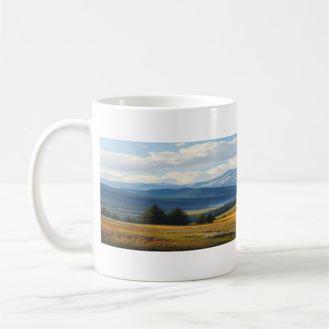 Caneca De Café Taça Cerâmica Paisagem (Esquerda)