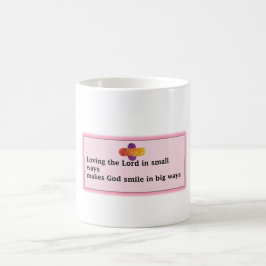 Caneca De Café Taça com a citação "Amar o Senhor de pequenas form