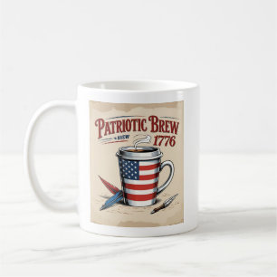 Caneca De Café Taça de Café com Bandeira Americana - Raça Patriót