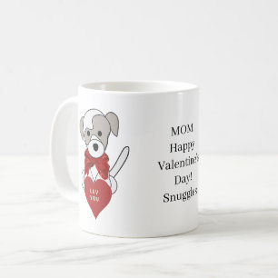 Caneca De Café Taça de Café com Puppy Heart Dia de os namorados