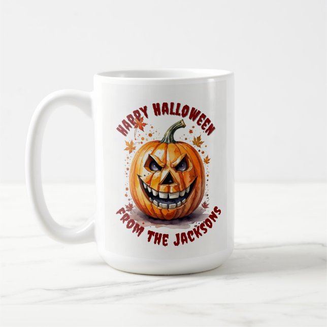 Caneca De Café Taça de Café Feliz Halloween Pumpkin (Esquerda)