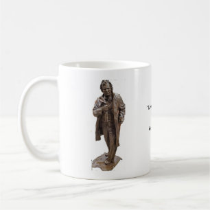 Caneca De Café Taça de estátua de Thaddeus Stevens e citação 