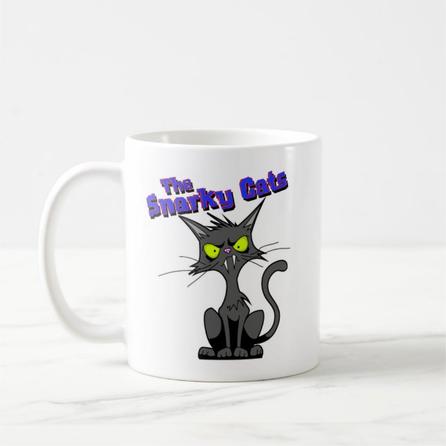 Caneca De Café Taça de Gatos Snarky (Esquerda)
