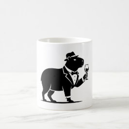 Caneca De Café Taça de Vinho de Capivara Engraçada Minimalista Mo