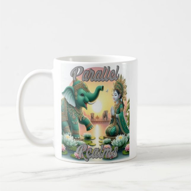 Caneca De Café Taça do Café de Realms Paralelos (Esquerda)