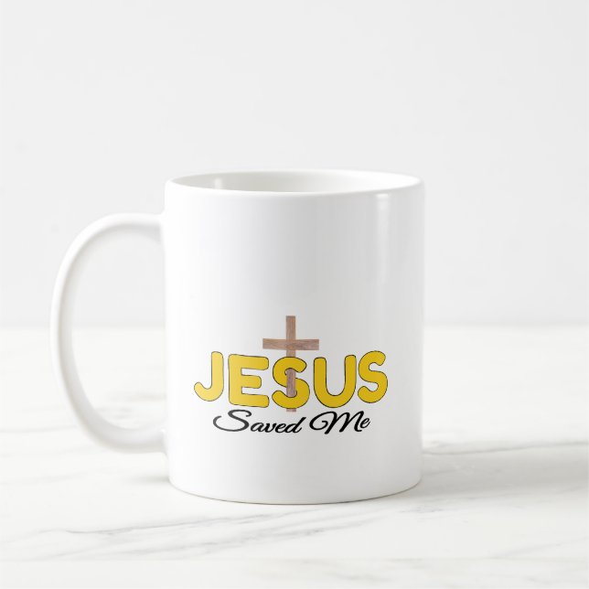 Caneca De Café Taça do Café: Jesus me salvou (Esquerda)