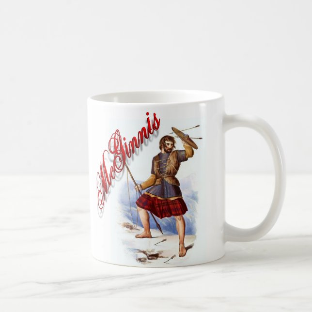 Caneca De Café Taça do Sonho Escocês Clan McGinnis (Direita)