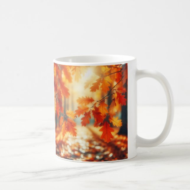Caneca De Café Taça Elegante de Design de Folha (Direita)