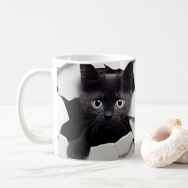 Caneca De Café Taça gatinho (Com Donut)