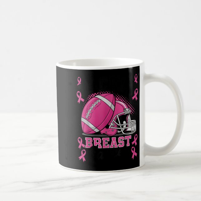 Caneca De Café Tackle Breast Cancer Awareness Nk Ribbon Football  (Direita)