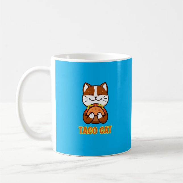 Caneca De Café Taco Cat ama tacos (Esquerda)