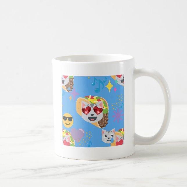 Caneca De Café taco cat emoji (Direita)