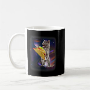 Caneca De Café Taco De Gato No Espaço Camiseta Engraçada Para Gat