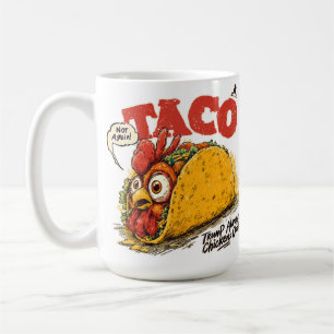 Caneca De Café Taco de Taco Sempre Fala De Política Engraçada