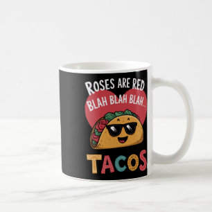 Caneca De Café Taco engraçado do Dia dos Namorados Blah Blah Blah
