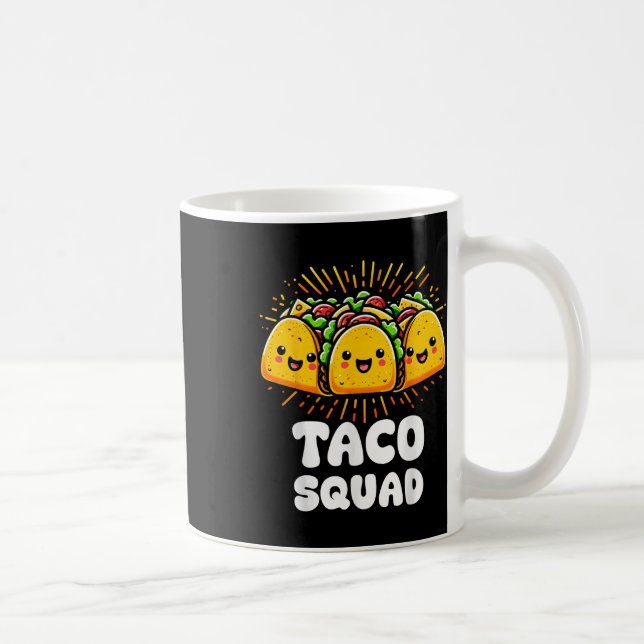Caneca De Café Taco Squad Funny Fiesta Group Comida mexicana (Direita)