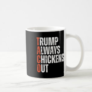 Caneca De Café Taco Trump Sempre Desiste Dizendo Tarifa Engraçada