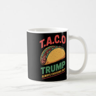 Caneca De Café Taco Trump Sempre Desiste Frango Engraçado Taco