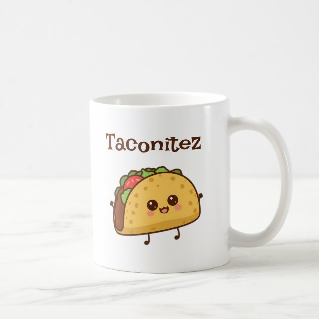 Caneca De Café Taconitez Taco Mug – Cute Kawaii Food Cup (Direita)