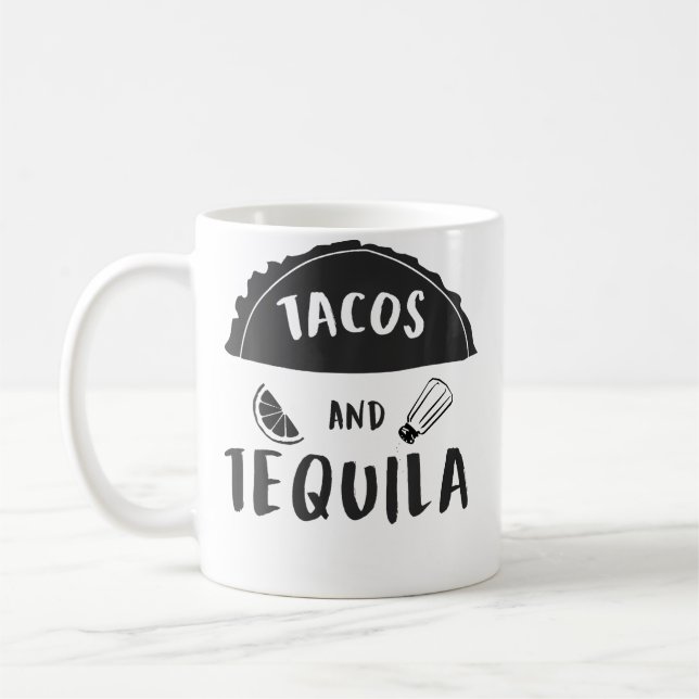 Caneca De Café Tacos And Tequila Fiesta Celebration (Esquerda)