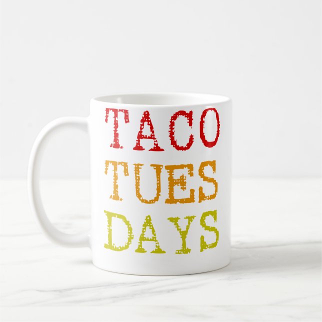 Caneca De Café Tacos da Terça-feira de Tacos (Esquerda)