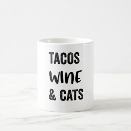 Caneca De Café Tacos Vinho E Gatos