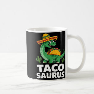 Caneca De Café Tacosaurus taco dinossauro dino engraçado cinco de