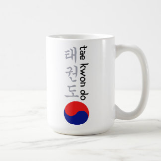 Caneca De Café Tae Kwon faz a caligrafia & o símbolo coreanos