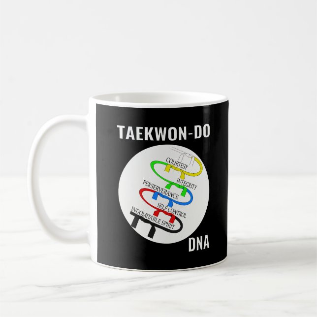 Caneca De Café Taekwon-Do tenets DNA (Esquerda)