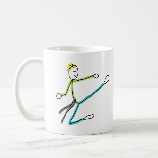 Caneca De Café Taekwondo Stickman (Esquerda)