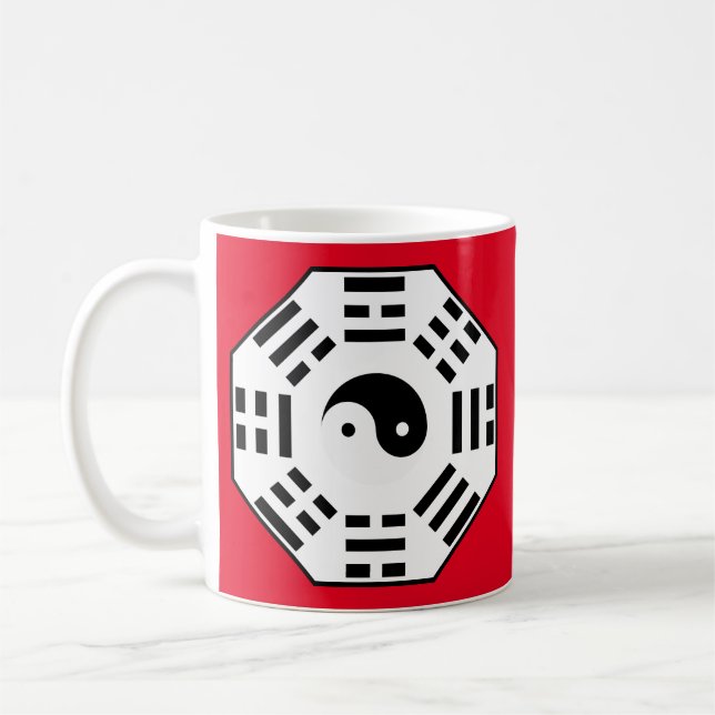 Caneca De Café Taijitu e Bagua (Esquerda)