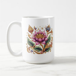 Caneca De Café Tailandês Motif Flower Large Classic Cerâmica