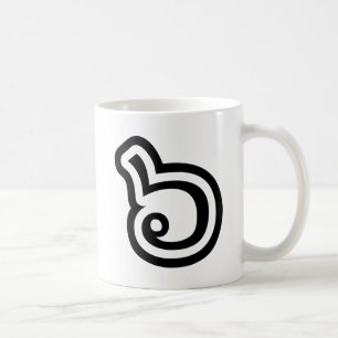 Caneca De Café Tailândia Número 6 / Seis / ๖ (Ho/Hok) Língua Tail