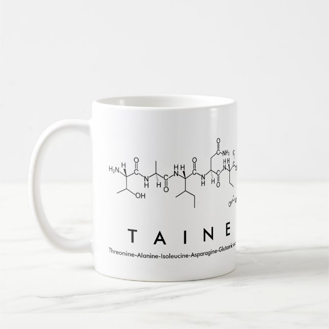 Caneca De Café Taine Peptide name (Esquerda)