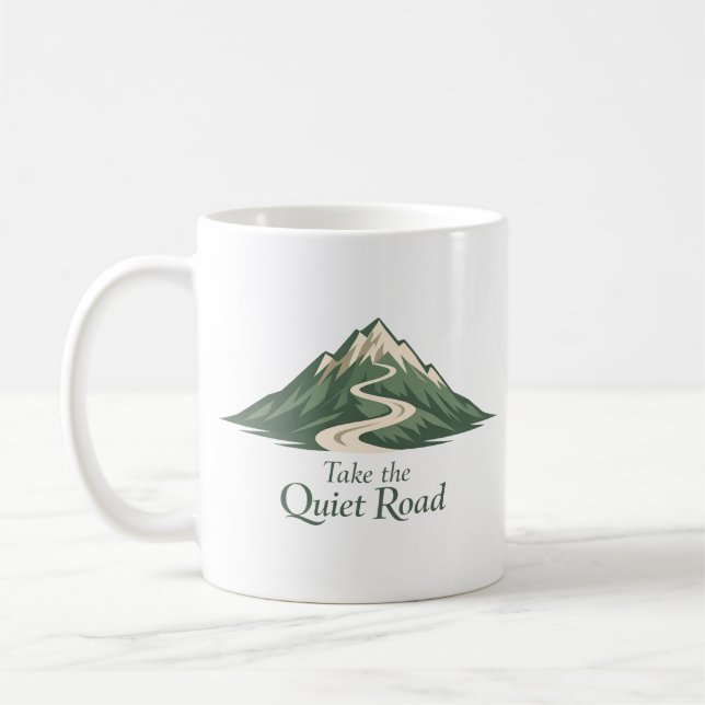 Caneca De Café Take the Quiet Road Inspirational Mug (Esquerda)