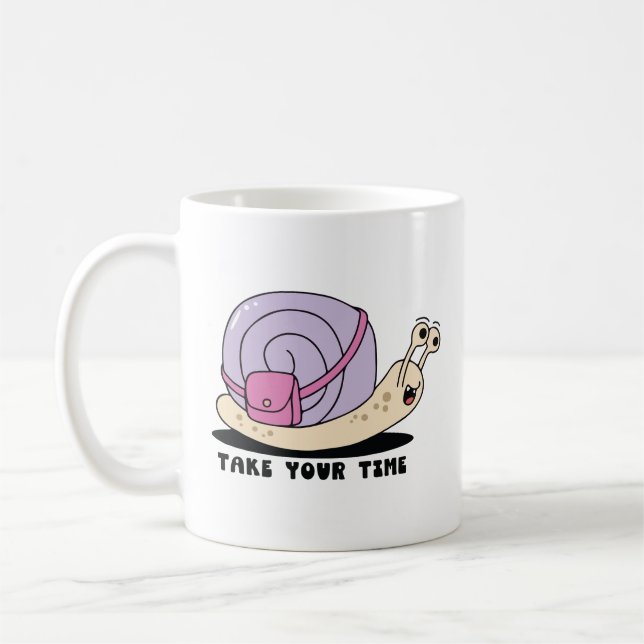 Caneca De Café Take your time snail (Esquerda)