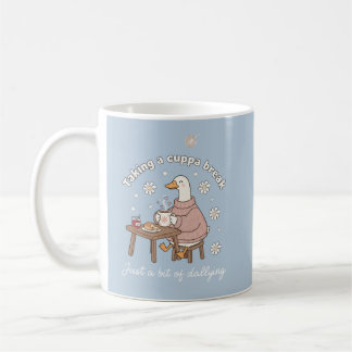 Caneca De Café Taking a Cuppa Break Cute Goose Tea Mug