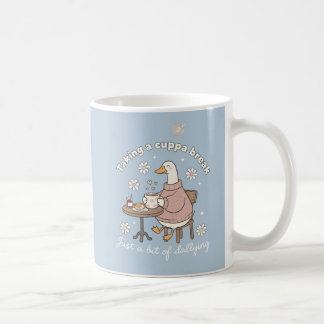 Caneca De Café Taking a Cuppa Break Cute Goose Tea Mug