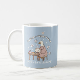 Caneca De Café Taking a Cuppa Break Cute Goose Tea Mug